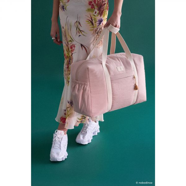 Sac à langer Opéra nid d'abeille Mauve Pink