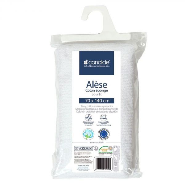 Pack Matelas bébé climatisé + alèse blanc + drap housse blanc - 70x140 cm