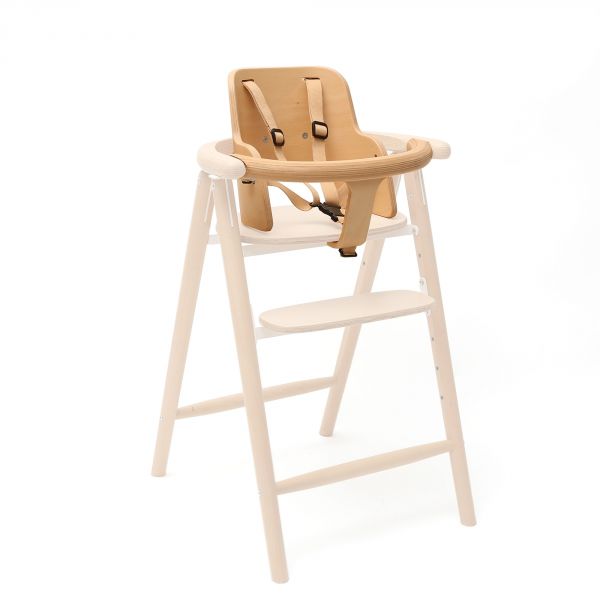 Pack chaise haute TOBO Natural + baby set Natural + tablette blanche