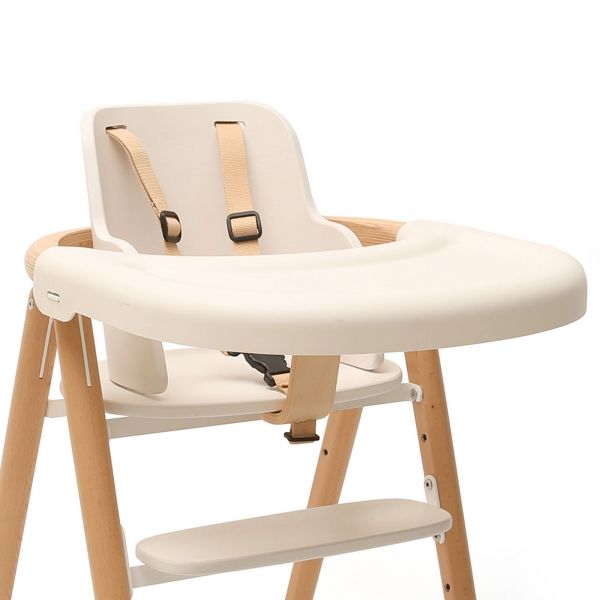 Pack chaise haute TOBO White + baby set White + tablette blanche