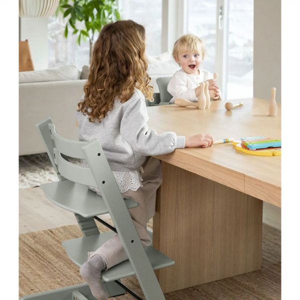 Pack chaise haute Tripp Trapp + baby set + tablette Vert glacier