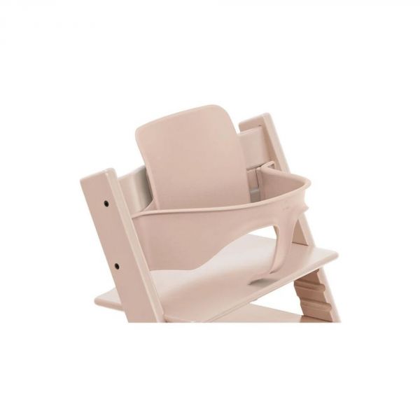 Pack chaise haute Tripp Trapp + baby set + tablette Rose poudré