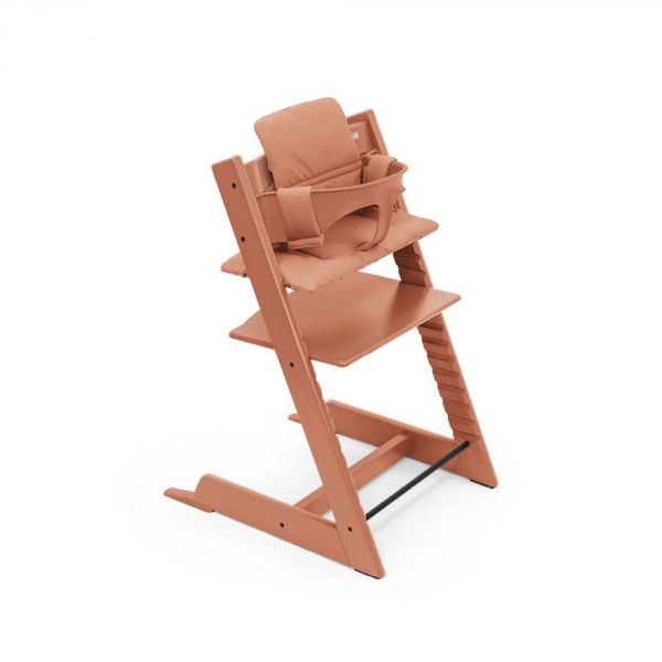 Pack chaise haute Tripp Trapp + baby set + tablette Terracotta