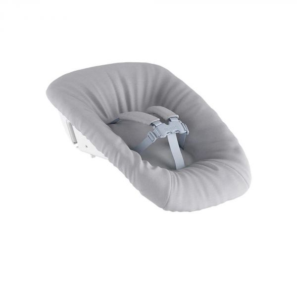 Pack chaise haute Tripp Trapp Hêtre Fjord Blue + Newborn gris