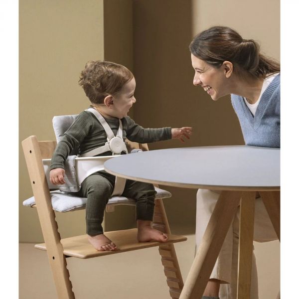 Pack complet Chaise haute Tripp Trapp Naturel + Newborn set + Tablette (harnais et baby set offert)