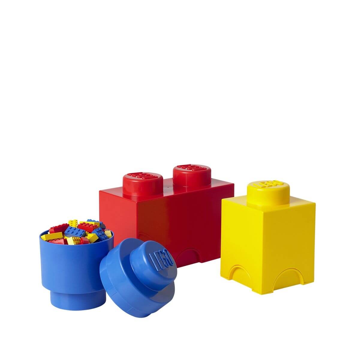 Pack de 4 briques de rangement Bleu/Rouge/Jaune/Blanc - Made in Bébé