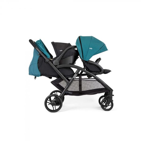 Poussette duo Evalite double Capri + siège auto i-Jemini Eclipse