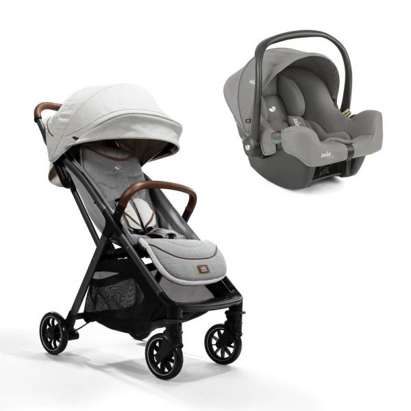 Poussette duo Parcel Signature Oyster + siège auto i-Snug 2 Pebble