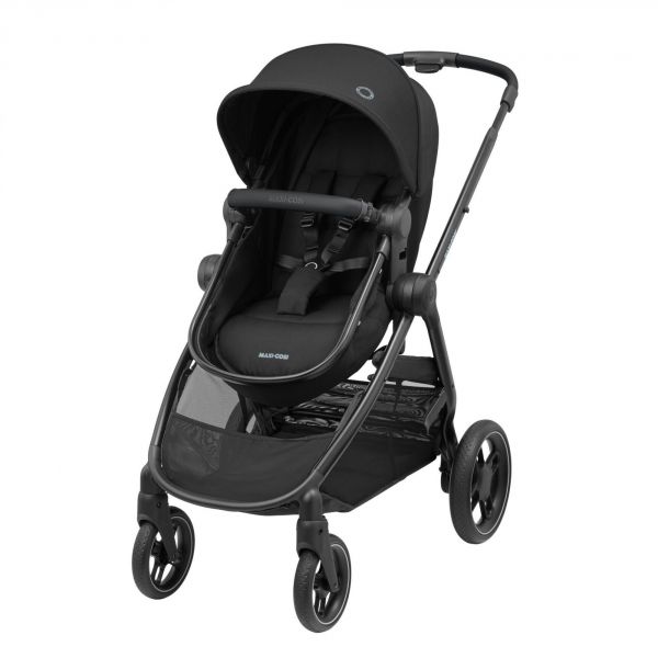 Poussette trio Zelia 3 Essential Black + siège auto Cabriofix I-Size + nacelle