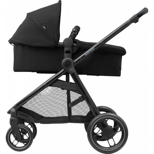 Poussette trio Zelia 3 Essential Black + siège auto Cabriofix I-Size + nacelle