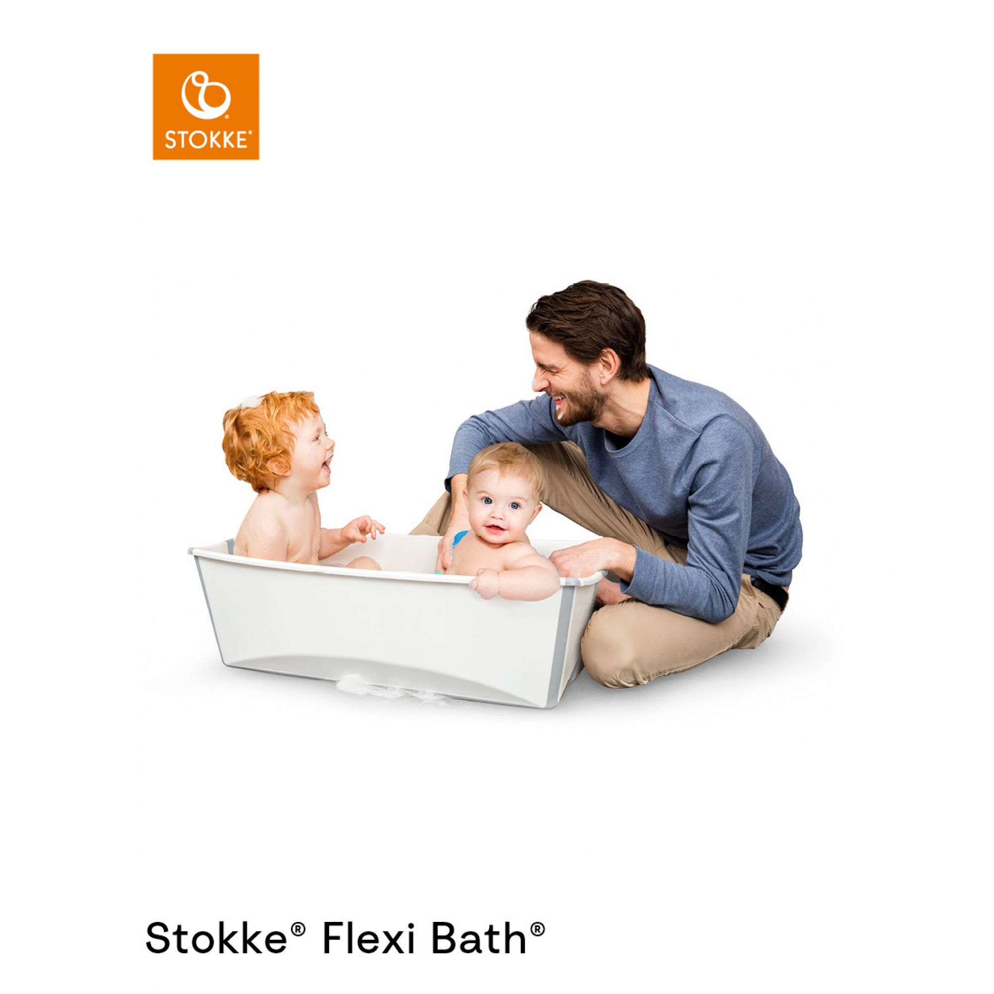 Flexi bath baignoire avec son support - blanc-aqua Stokke