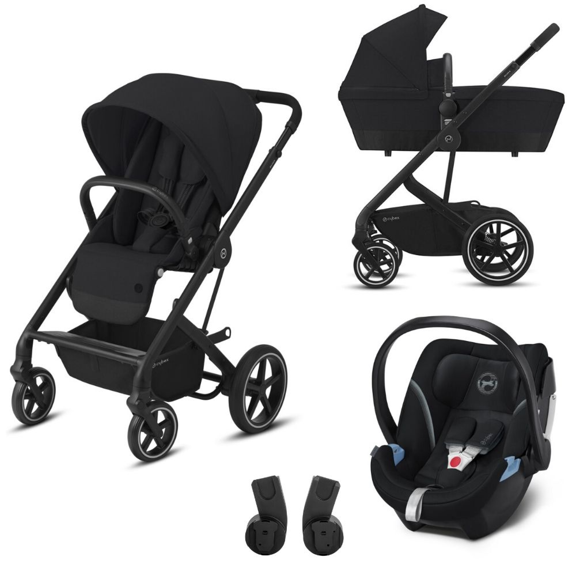 Cybex Gold Pack Poussette Balios S LUX + nacelle S + Aton 5 Deep black ...