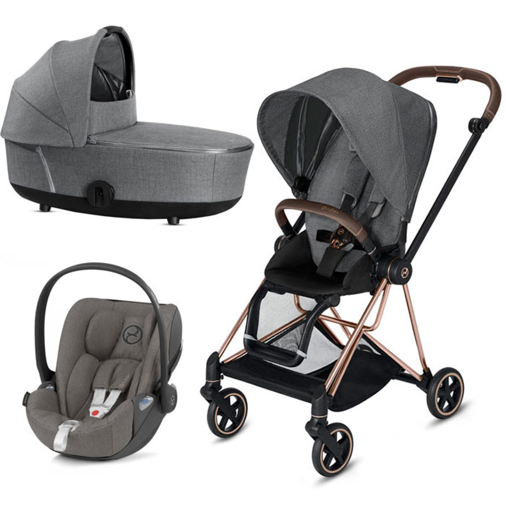 Cybex Platinum Pack trio poussette Mios + siège auto Cloud Z i-Size ...