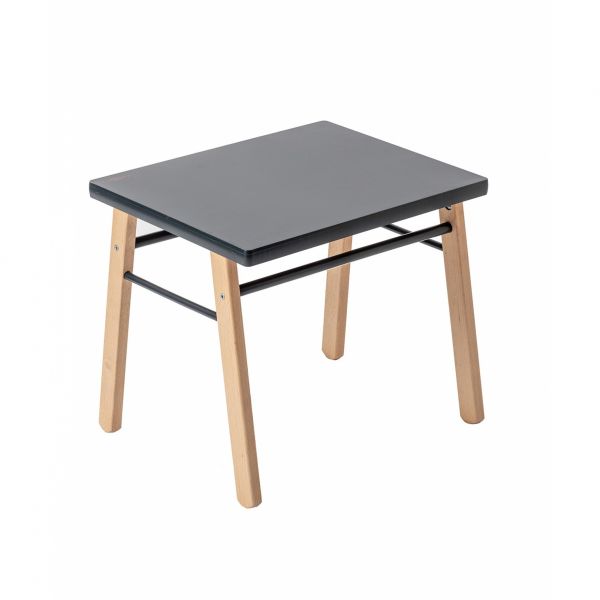 Table enfant Gabriel + Chaise basse Louise Hybride anthracite