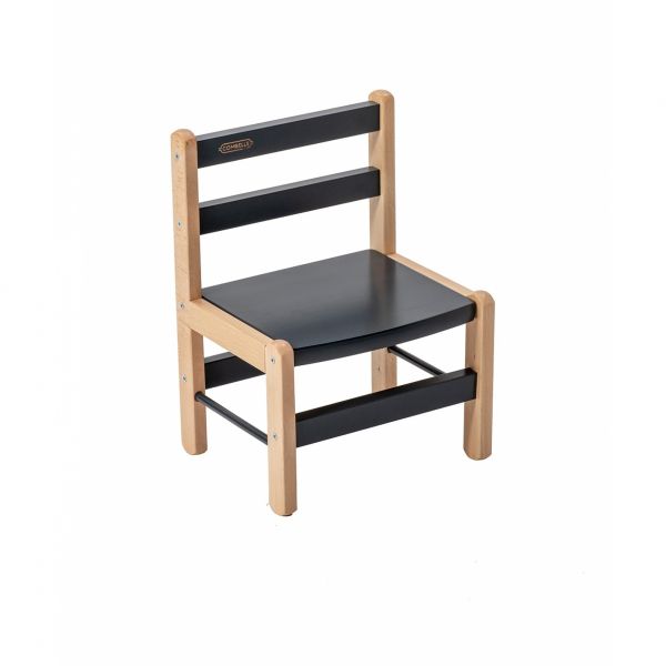 Table enfant Gabriel + Chaise basse Louise Hybride anthracite