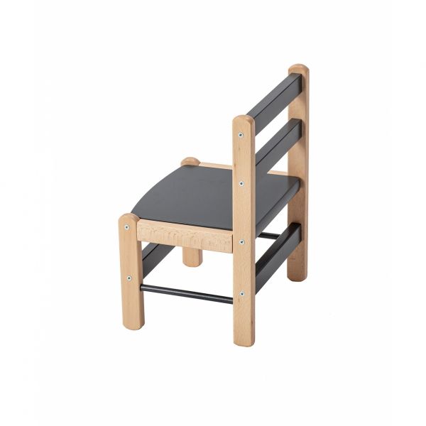 Table enfant Gabriel + Chaise basse Louise Hybride anthracite