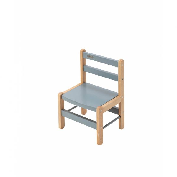 Table enfant Gabriel + Chaise basse Louise Hybride bleu gris