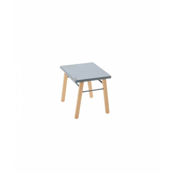 Table enfant Gabriel + Chaise basse Louise Hybride bleu gris