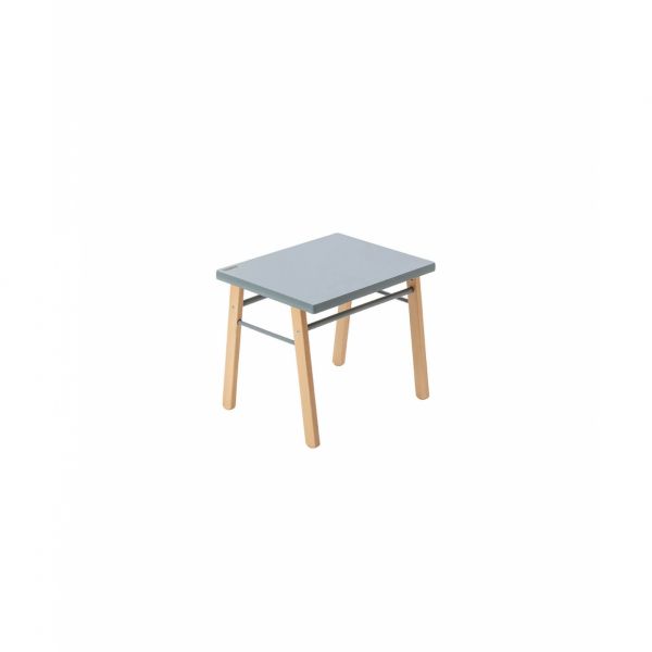 Table enfant Gabriel + Chaise basse Louise Hybride bleu gris