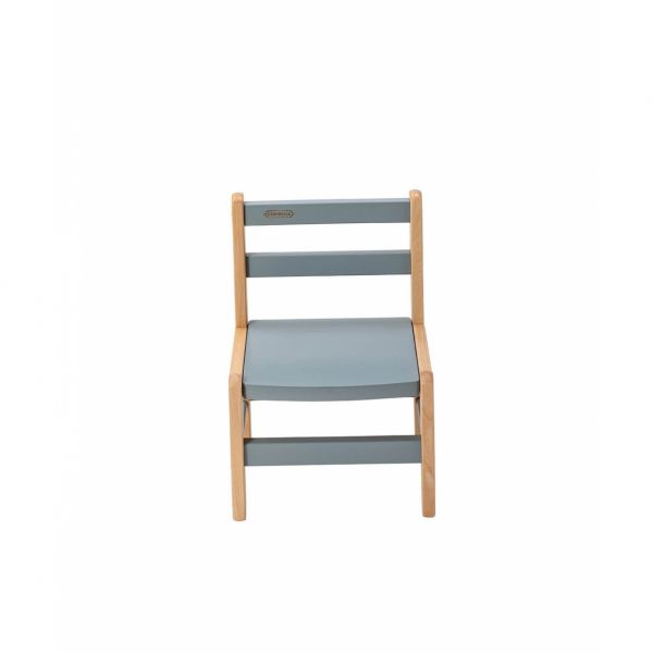 Table enfant Gabriel + Chaise basse Louise Hybride bleu gris