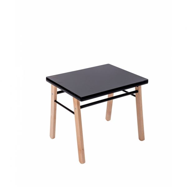 Table enfant Gabriel + Chaise basse Louise Hybride noir