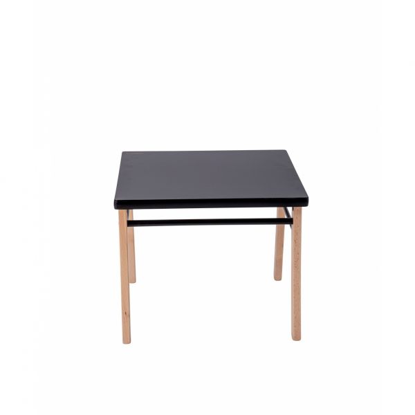 Table enfant Gabriel + Chaise basse Louise Hybride noir