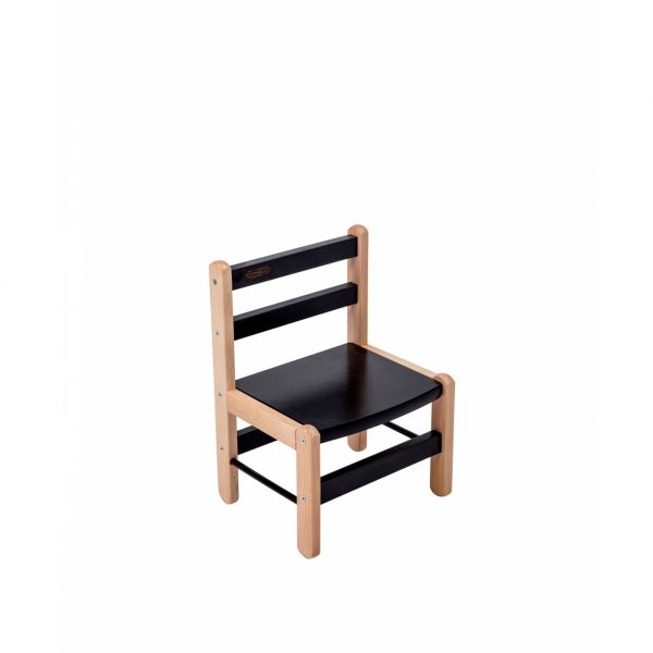 Table enfant Gabriel + Chaise basse Louise Hybride noir