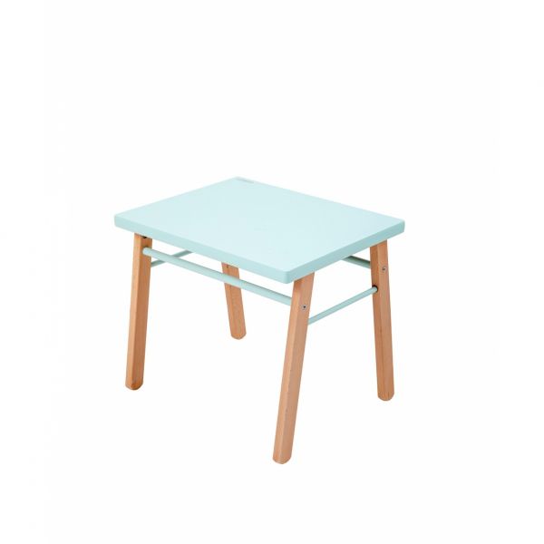 Table enfant Gabriel + Chaise basse Louise Hybride vert mint