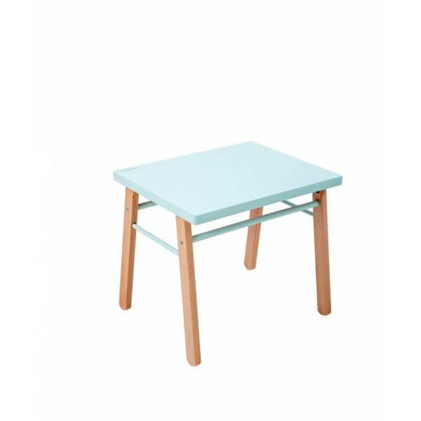 Table enfant Gabriel + Chaise basse Louise Hybride vert mint