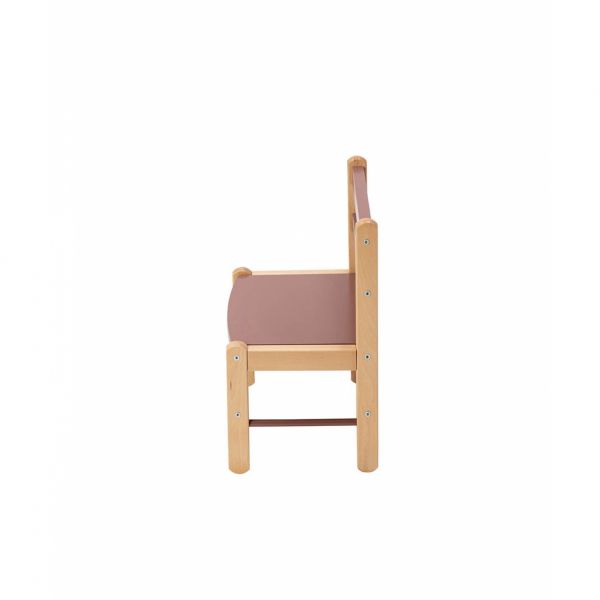 Table enfant Gabriel + Chaise basse Louise Hybride vieux rose