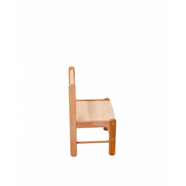 Table enfant Gabriel + Chaise basse Louise Vernis naturel