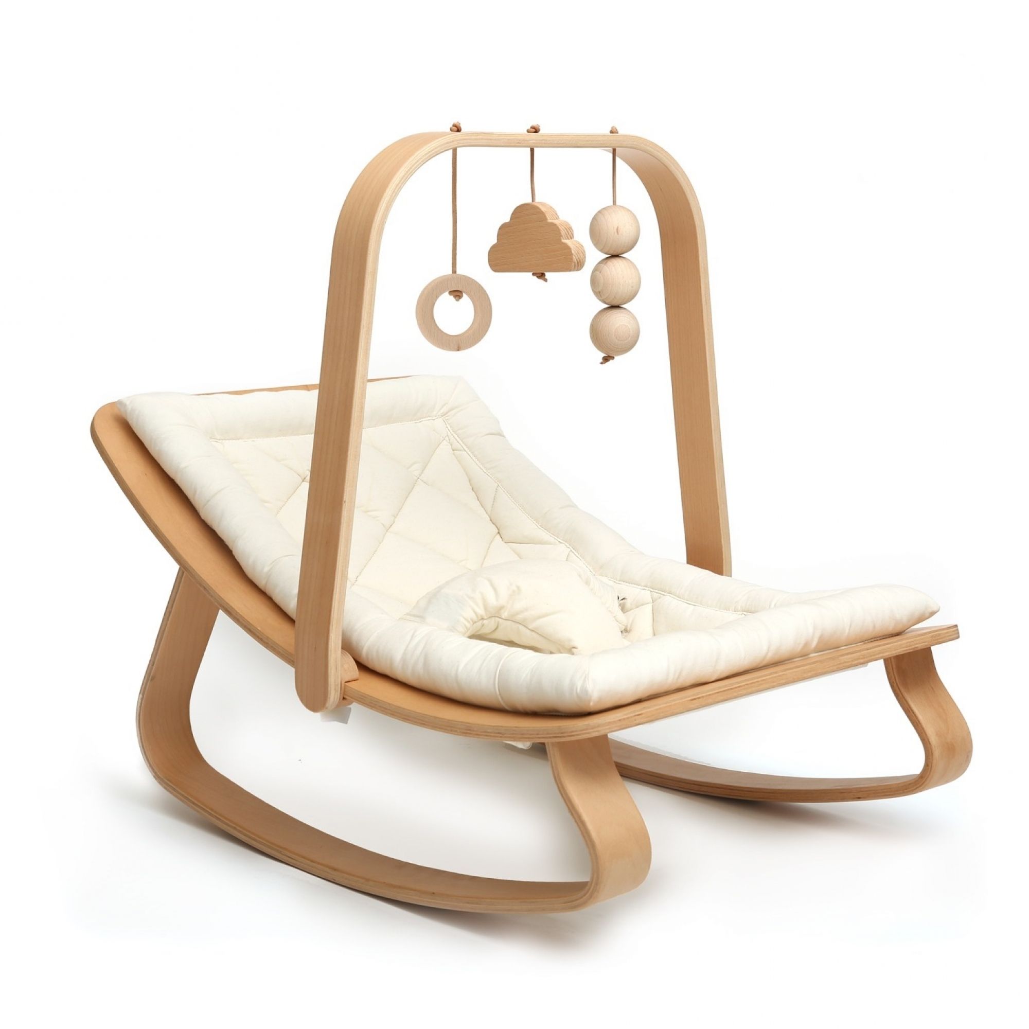 Transat bébé Levo Hêtre - New Organic White Charlie Crane pour chambre  enfant - Les Enfants du Design