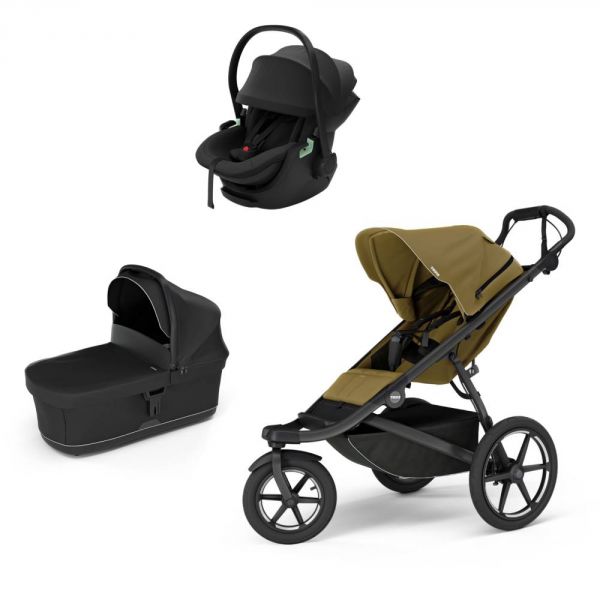 Poussette trio Urban Glide 3 Nutria + siège auto Maple Black + nacelle Urban Glide Black