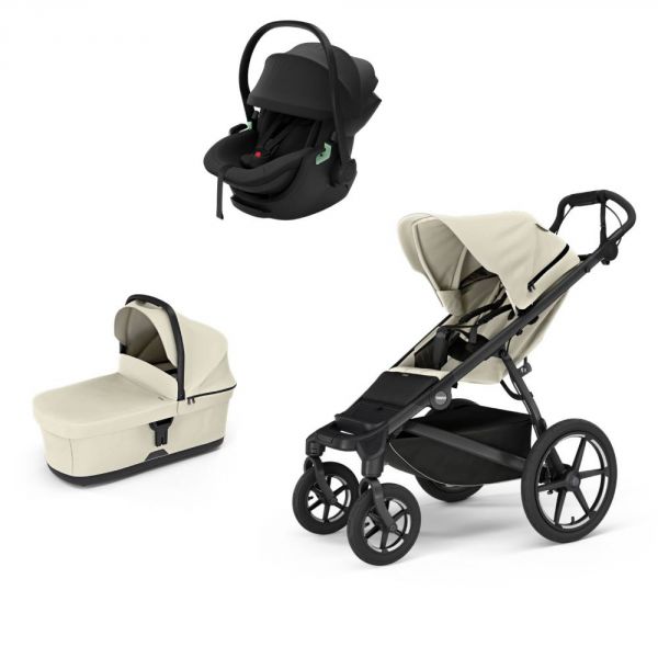 Poussette trio Urban Glide 4 Soft beige + siège auto Maple Black + nacelle Urban Glide Soft beige