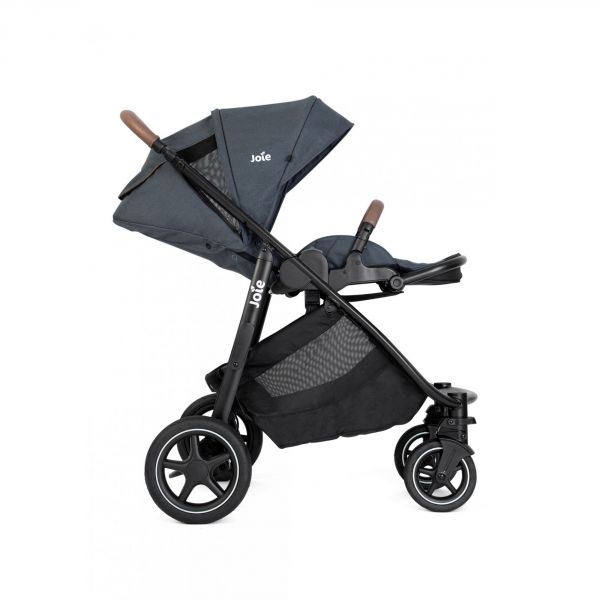 Poussette trio Versatrax Moonlight + siège auto i-Level Recline Eclipse + nacelle Ramble XL Shale