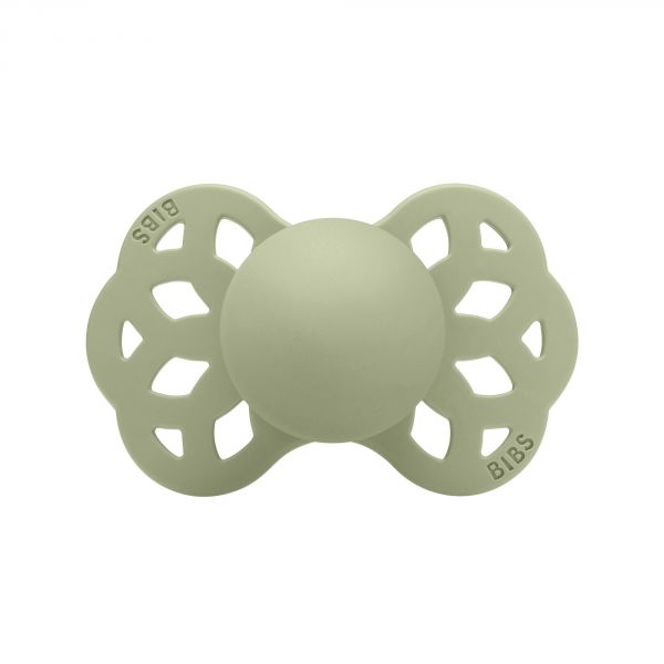 Pack de 2 sucettes Infinity Silicone anatomique 0-6 mois Ivory et Sage