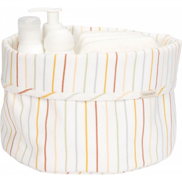 Panier de commode rond - Vintage Sunny Stripes