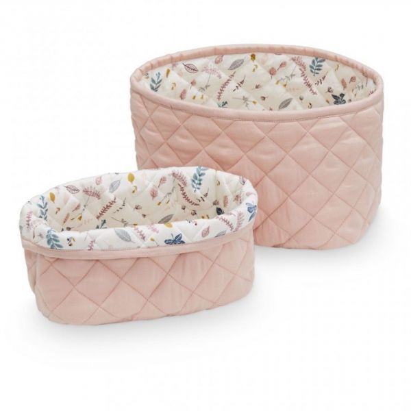 Lot de 2 paniers de rangement  Rose