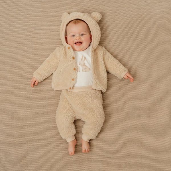 Pantalon bébé Teddy Sand taille 62