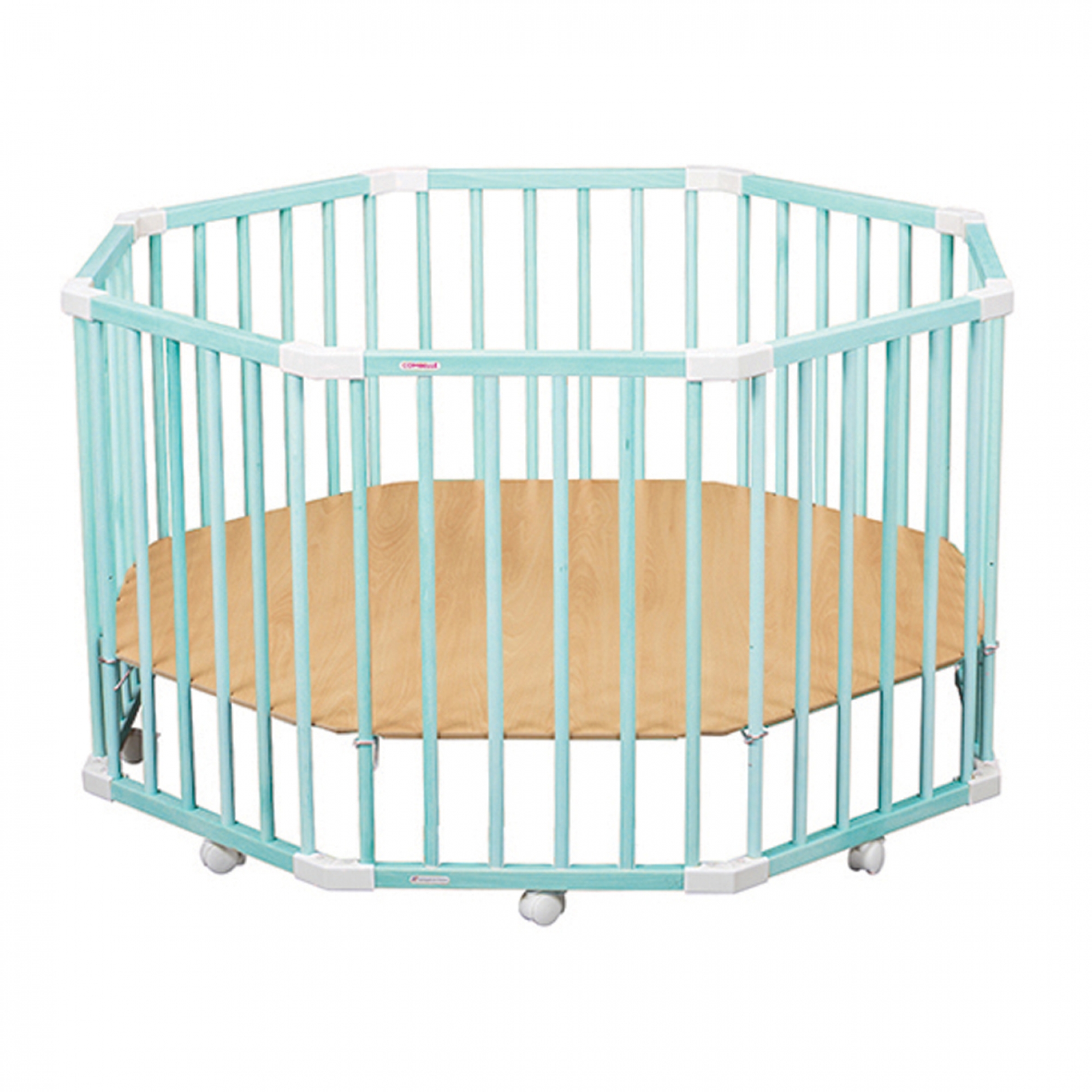 Combelle Parc Rond A Plancher Florian Vert Mint Laque Made In Bebe