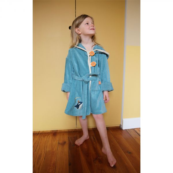 Peignoir de bain enfant Orque - océan 4/6 ans