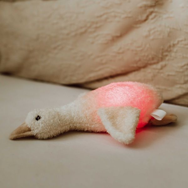 Peluche douce lumineuse Liva l'oie