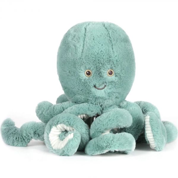 Peluche ultra douce poulpe 25 cm - Bleu céladon