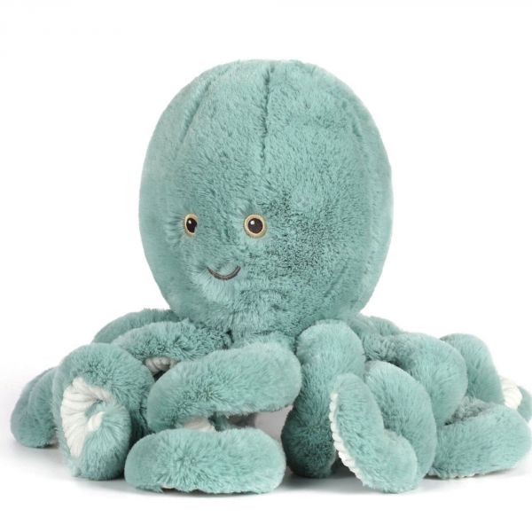 Peluche ultra douce poulpe 25 cm - Bleu céladon