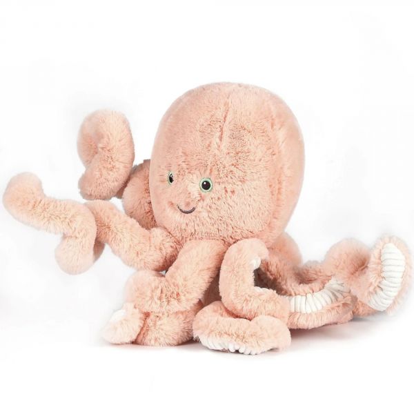 Peluche ultra douce poulpe 25 cm - Rose des sables