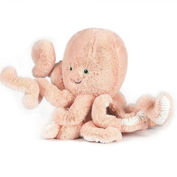 Peluche ultra douce poulpe 38 cm - Rose des sables