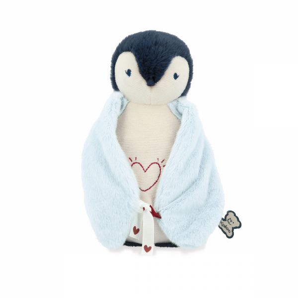 Peluche Veilleuse pingouin bleu