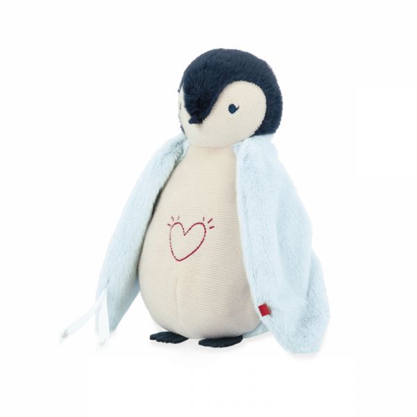 Peluche Veilleuse pingouin bleu