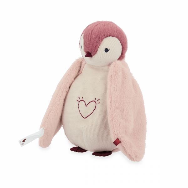 Peluche Veilleuse pingouin rose