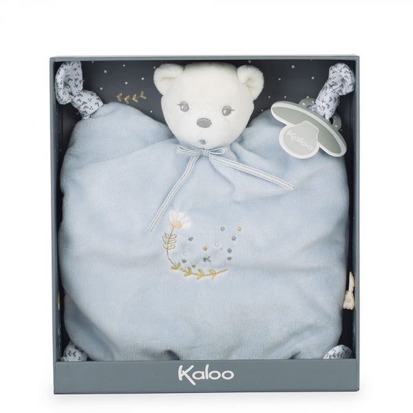 Doudou plat plume ourson 25 cm